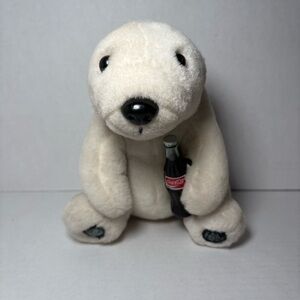 Vintage 1993 Coca Cola Coke Polar Bear Plush Stuffed Animal Toy